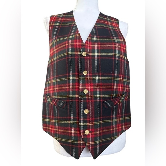 AMALGAMATED clothing workers of america Jackets & Blazers - Vintage AMALGAMATED  clothing workers of America plaid wool front vest